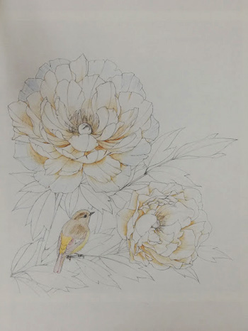 蓮尾 知子様 リクエスト 2点 まとめ商品 2,520円 Peonies & Redstart - Wood Art HAS 木象嵌作家 蓮尾 知子